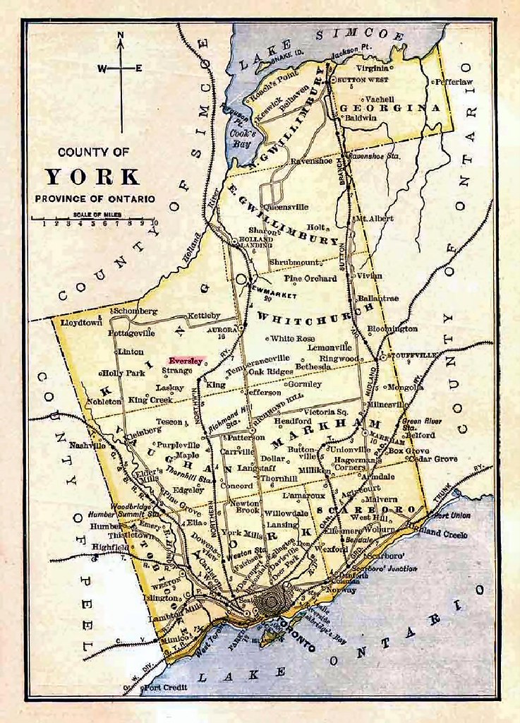 1985 County of York Map York Region Flickr