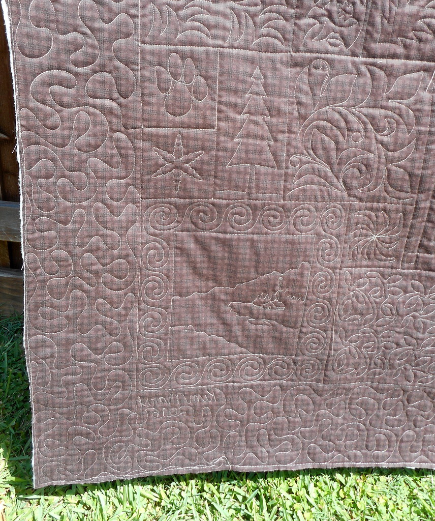 OUTDOORSY QUILT BACKING Made by Kim Marsh quilted by… Flickr