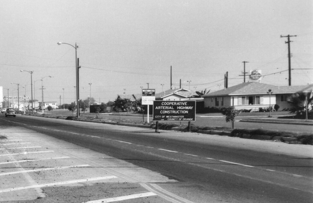 Westminster City Limit, Bolsa Ave at Eden St., Aug. 1962 Flickr