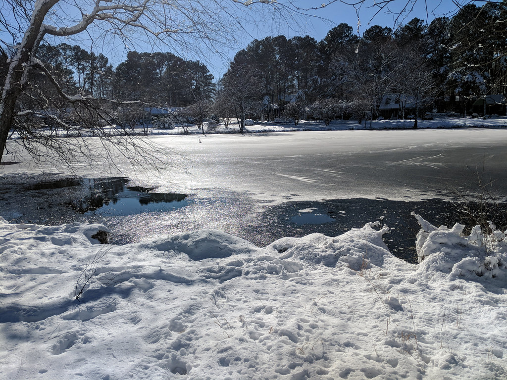 Ice Maynard Pond Snow Cary NC 140328 MakerL,Date201781… Flickr