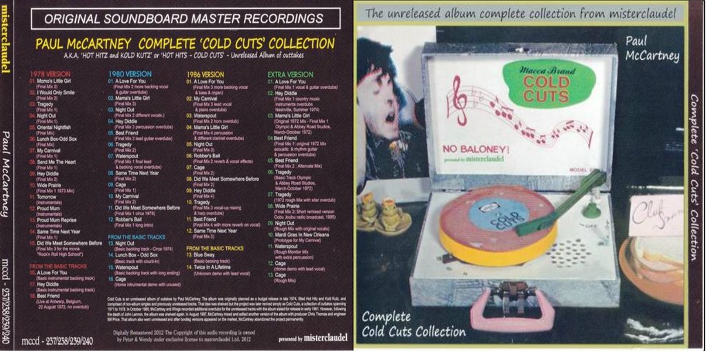 MCCD 237240 PAUL MCCARTNEY COMPLETE COLD CUTS COLLECTION Flickr