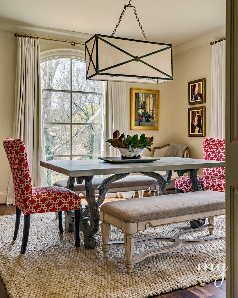 Breakfast Room with Natural Woven Rug Classic french provi… Flickr