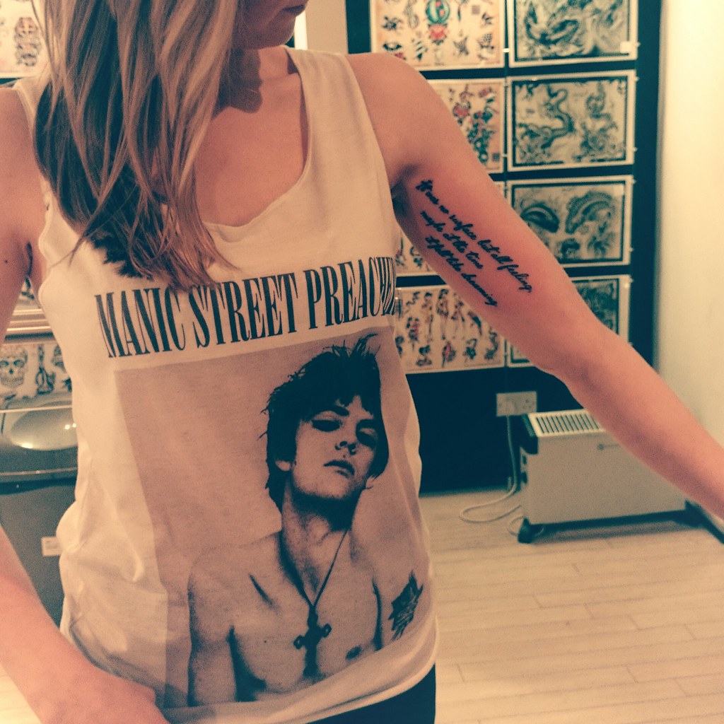New Manic Street Preachers tattoo Lyrics from the beautifu… Flickr