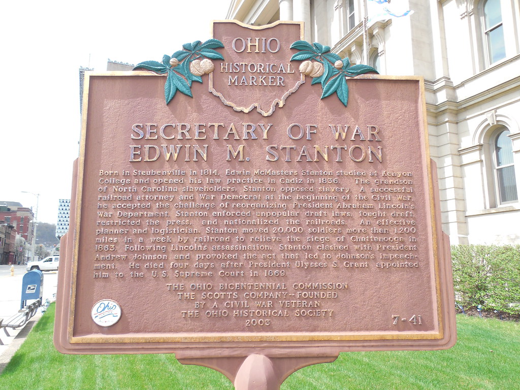 Edwin M Stanton Historic Marker Steubenville, Ohio Jimmy Emerson