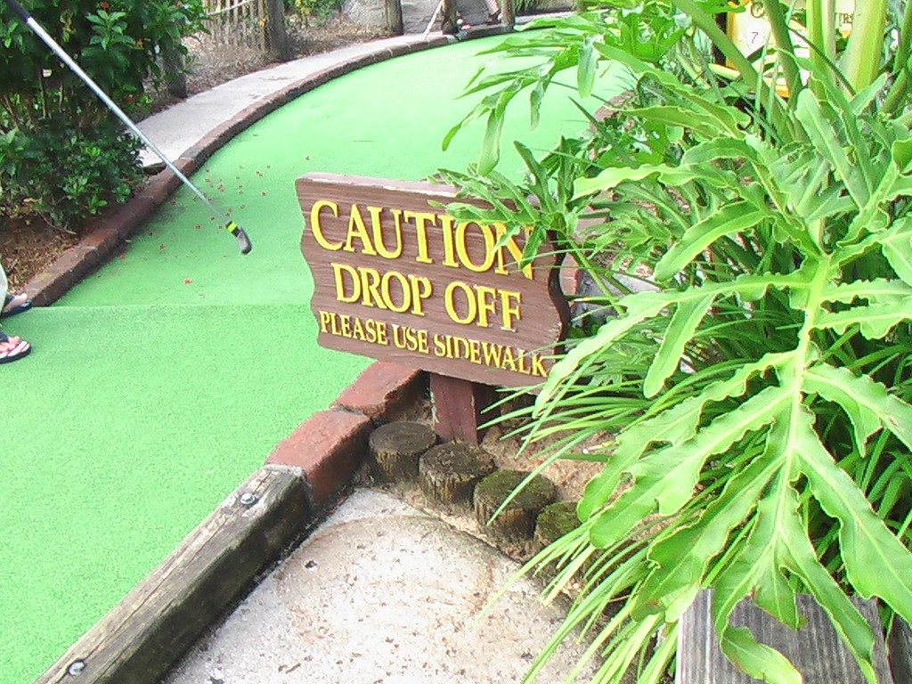 Caution Drop Off I was playing golf like 2 years ago in Fl… Flickr