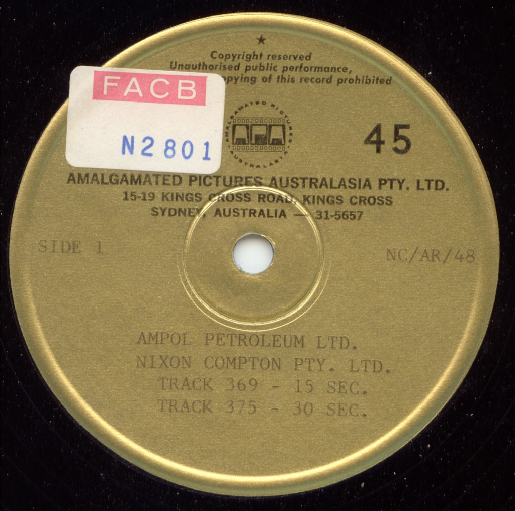 Amalgamated Pictures Australasia Early 1970's label. APA w… Flickr