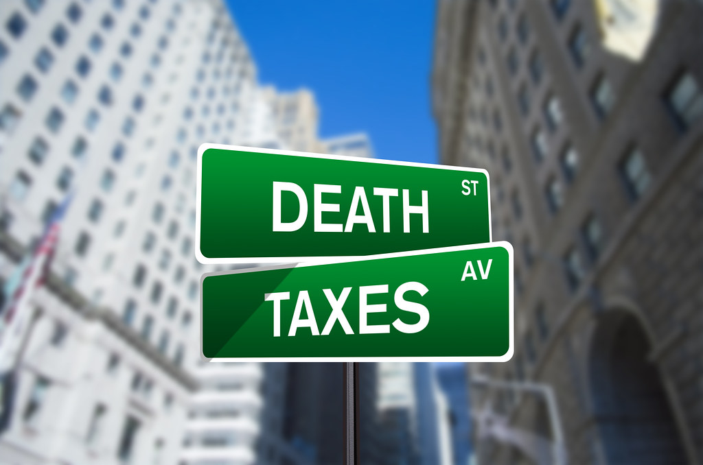 Death And Taxes Street Sign On Wall Street Death And Taxes… Flickr