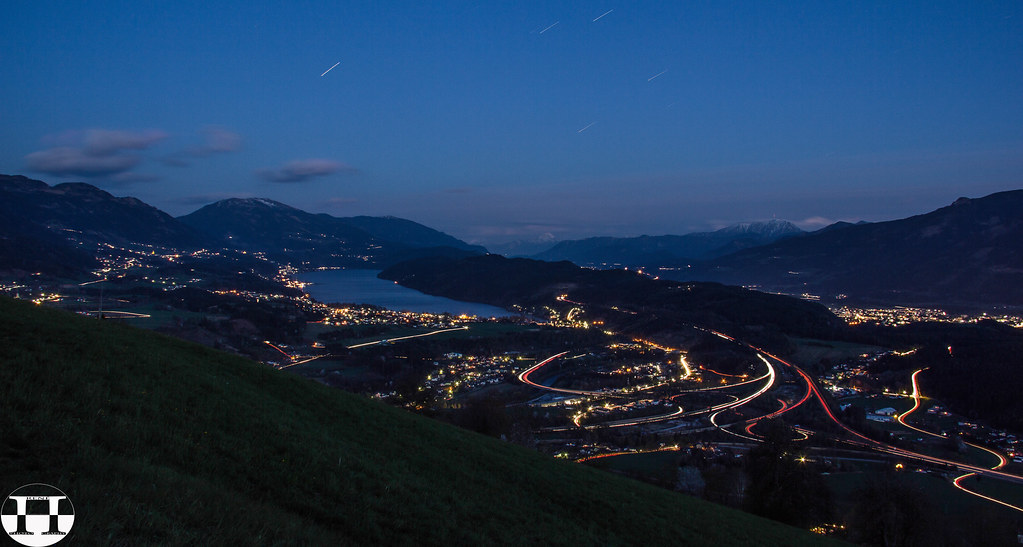 Spittal Lake Millstatt A10 Highway Light Trails Join me he… Flickr