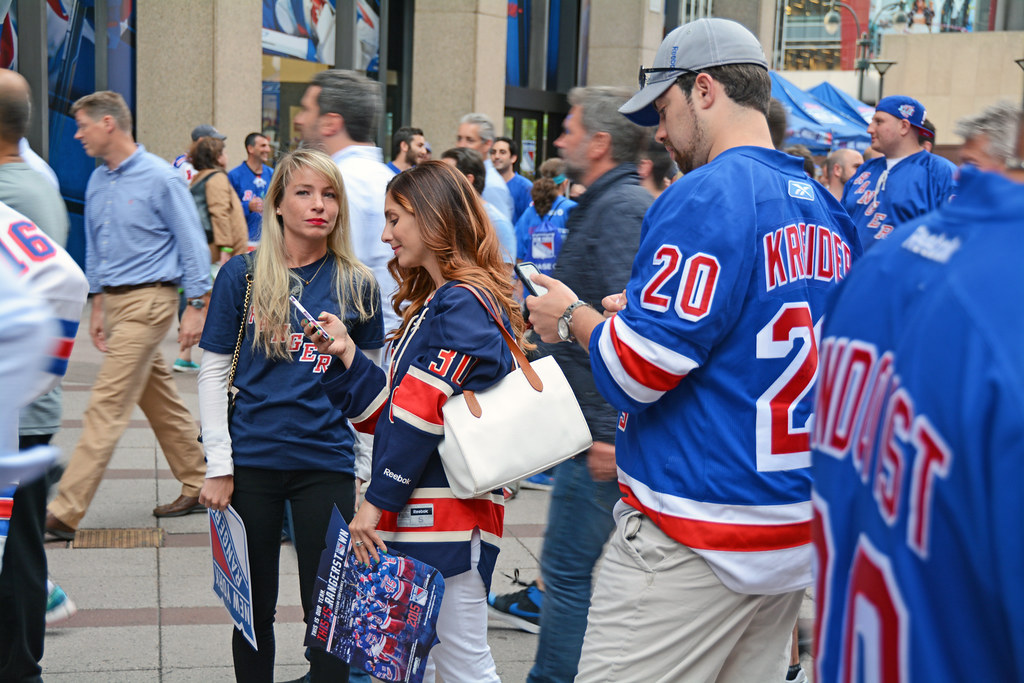 LETS GO RANGERS Picture Of New York Rangers Fans Outside M… Flickr
