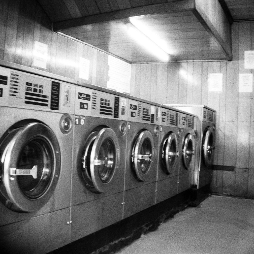 Launderette Diana Mini Camera, Fomapan 200 Black & White 3… Flickr