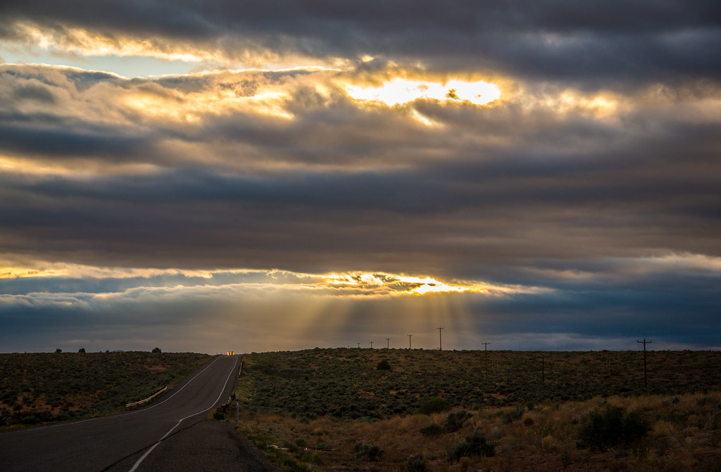 Epic Arizona Desert Highway Storm Clouds Landscapes! High Resolution