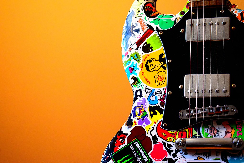 Stickerbomb Guitar guitar built by myself. Tommy Flickr
