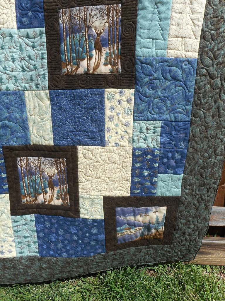 OUTDOORSY QUILT Made by Kim Marsh quilted by DLQ Flickr