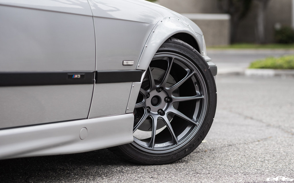1999 Titanium Silver E36 M3 Titan 7 TR10 & Hard Motorsports Fender Flares a photo on Flickriver