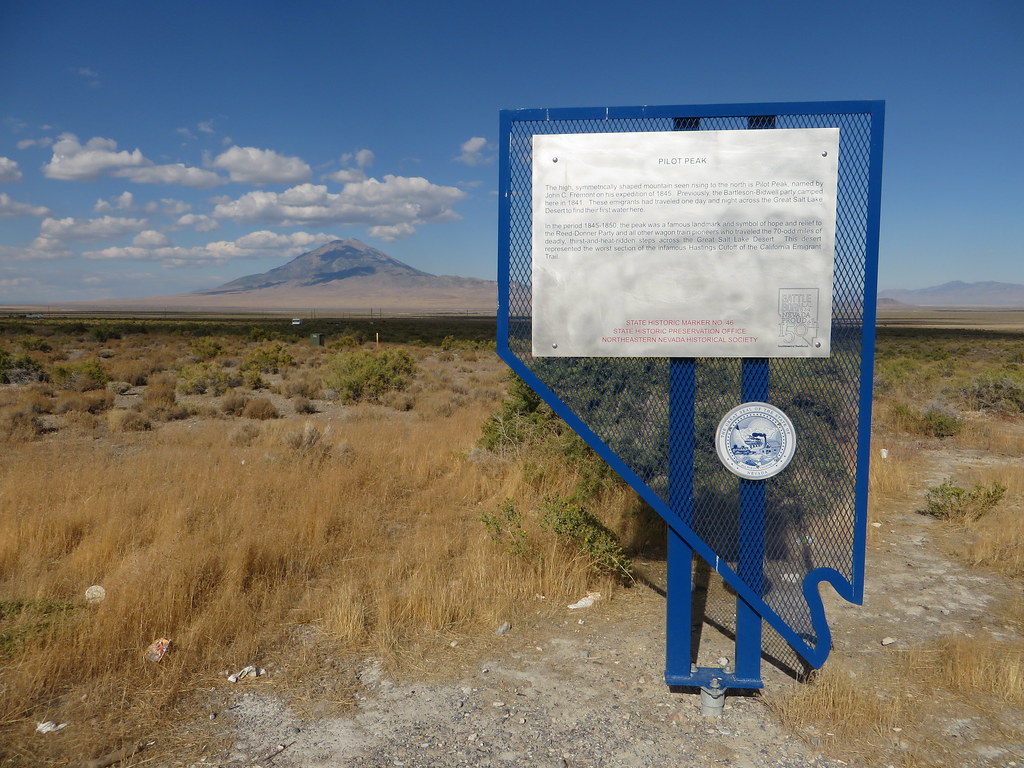 Pilot Peak, Nevada State Historical Marker No. 46, Near We… Flickr