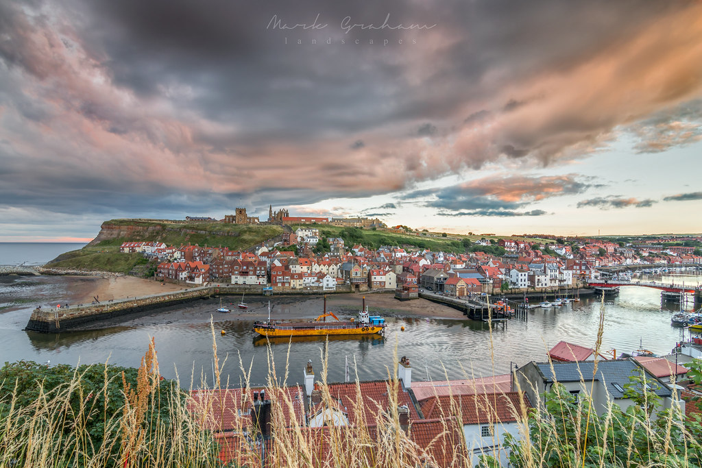 Whitby Harbour Sunset Low tide mark graham Flickr