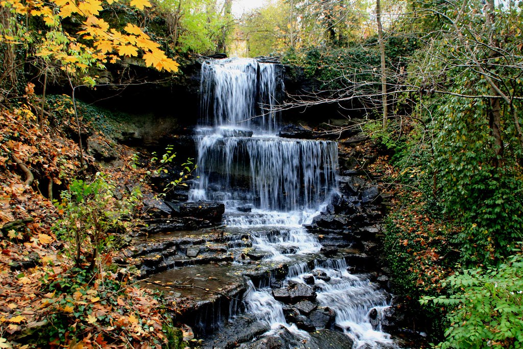West Milton Cascades in autumn, West Milton, Ohio David Victor Flickr