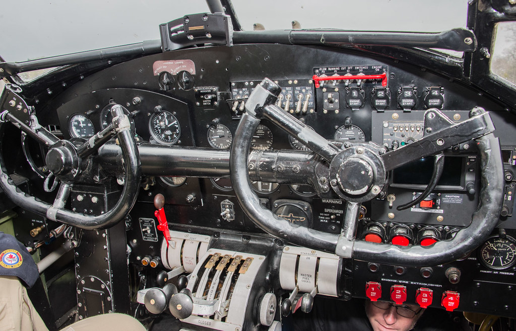 Cockpit of Avro Lancaster Mark X Heavy Bomber at the Great… Flickr