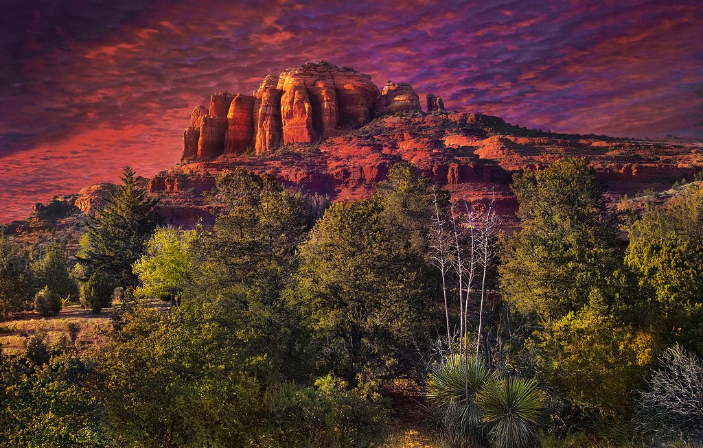 Crimson Vista Sunset In Sedona, Arizona. View from our bac… Flickr