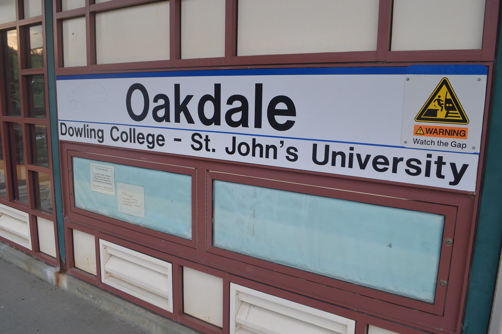 Oakdale LIRR Long Island Rail Road train station on Long Island, New