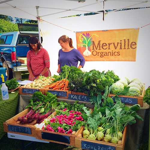 Setup time with MervilleO rganics at the Comox Valley Farm… Flickr