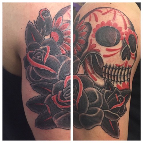 Austin Texas tattoo tattoos artist skull roses sugar skull… Flickr