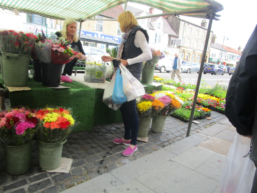Guisborough Market Buying Flowers by sharron wilcock Flickr