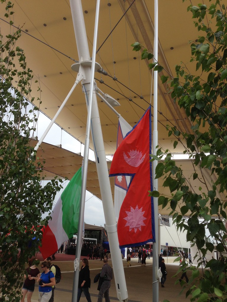 Flags down for Nepa... Flags down for Nepal. EXPO2015 Flickr