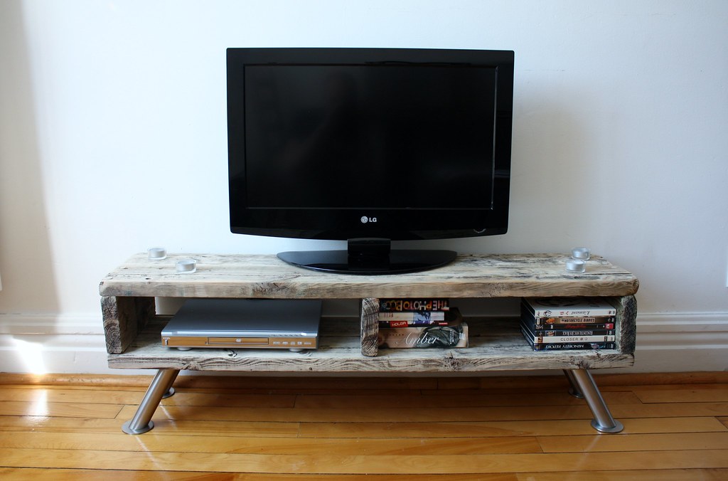 TV Bench 01 Reclaimed wood TV stand bench Remi BREGERE Flickr