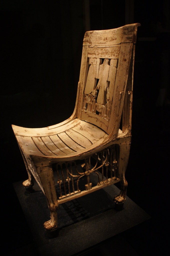 King Tut Exhibit Chair (1355 1346 BCE) from King Tut's t… Tjflex2