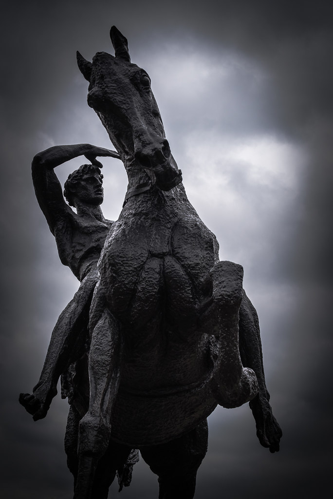 Iron Man and Horse This dynamic statue of man on horseback… Flickr