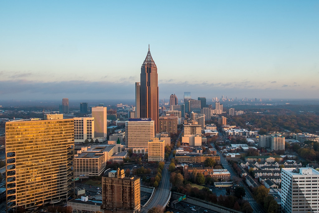 Good morning Atlanta Sunrise over downtown Atlanta. AnnaPirata Flickr