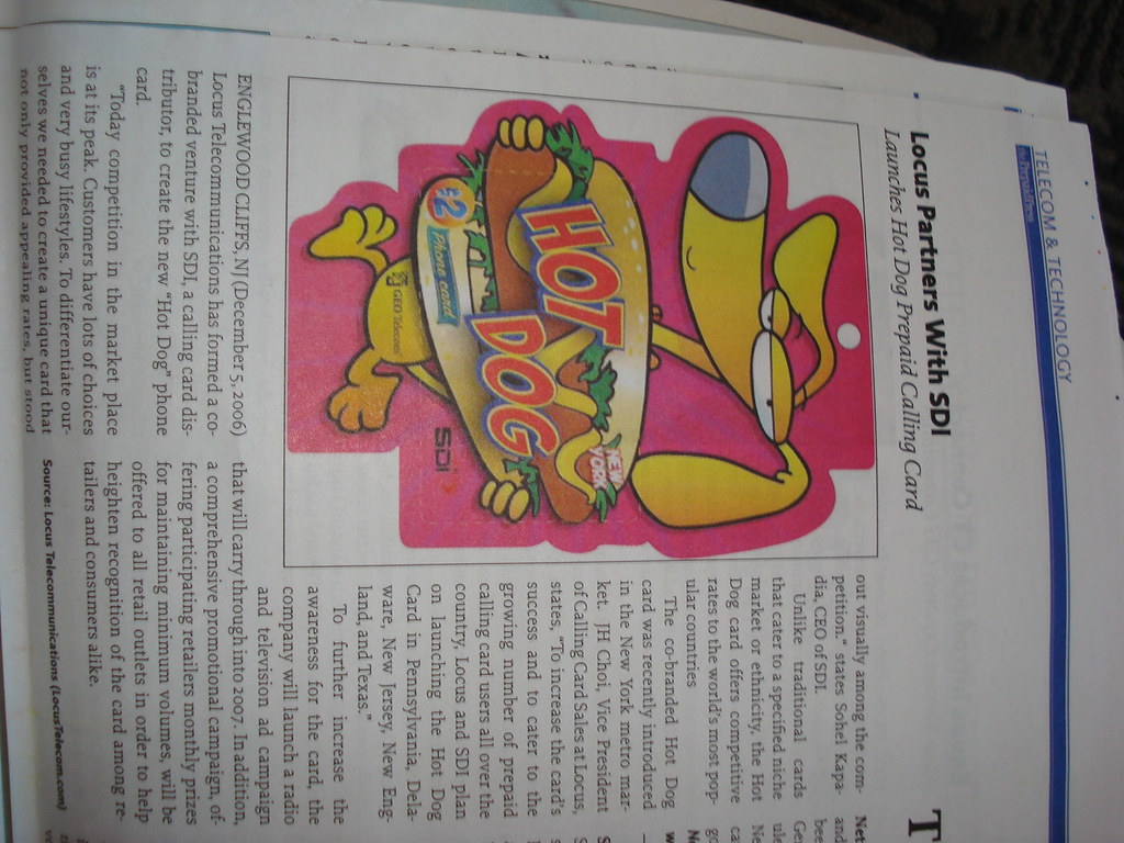 hot dog phone cards review from Hot Dog Phone Cards From G… Flickr