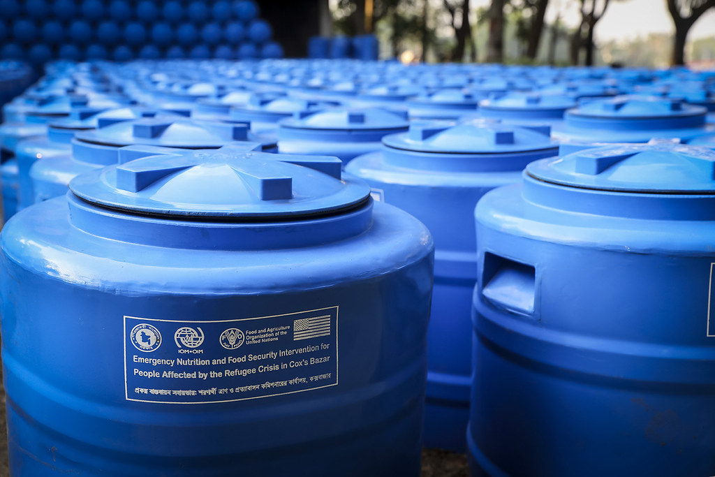 Distribution of microgardening and food storage drums Flickr