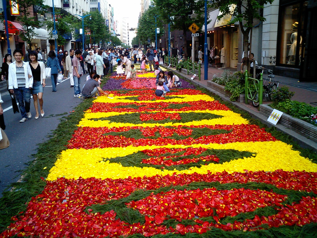 flower carpet Takanori Nakanowatari Flickr