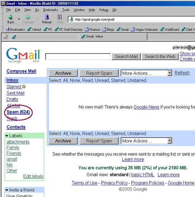 Gmail Spam Lots of spam Buzz Flickr
