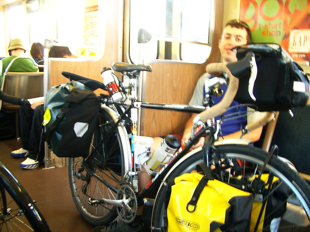 CTA Two bike per train car Grant and I chat while riding… Flickr