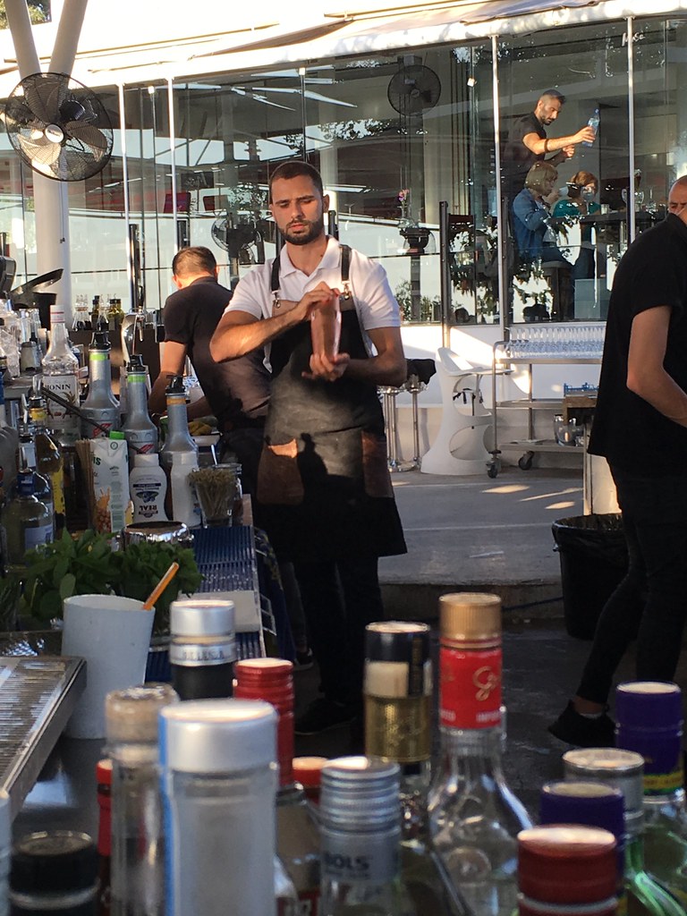 Bartender and wait staff, Muse cafe kitchen bar, Paphos, C… Flickr