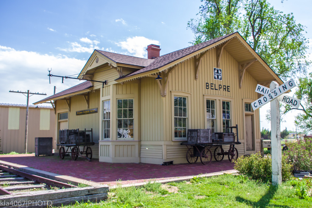 Belpre, Kansas train station Former AT&SF station moved fr… Flickr