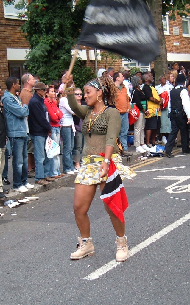 Flag Girl Girl with flags at the Notting Hill Carnival Phil Shaw