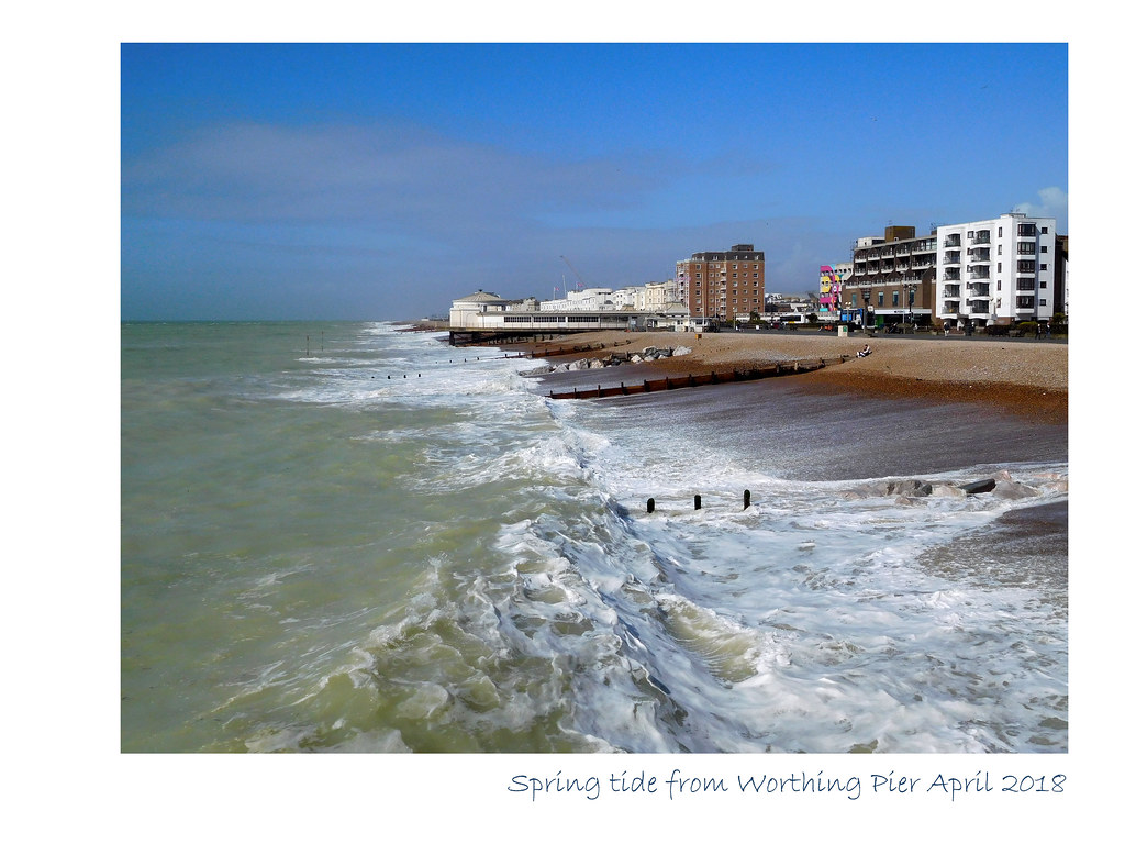 Spring tide from Worthing Pier April 2018 by howard kendal… Flickr