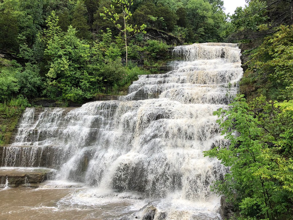 Hector Falls Right off the road in Hector NY. Rain makes e… Flickr