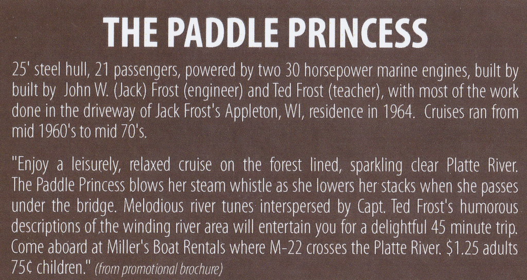 NW Honor MI 1960s Old Platte River Princess Side Paddle Wh… Flickr
