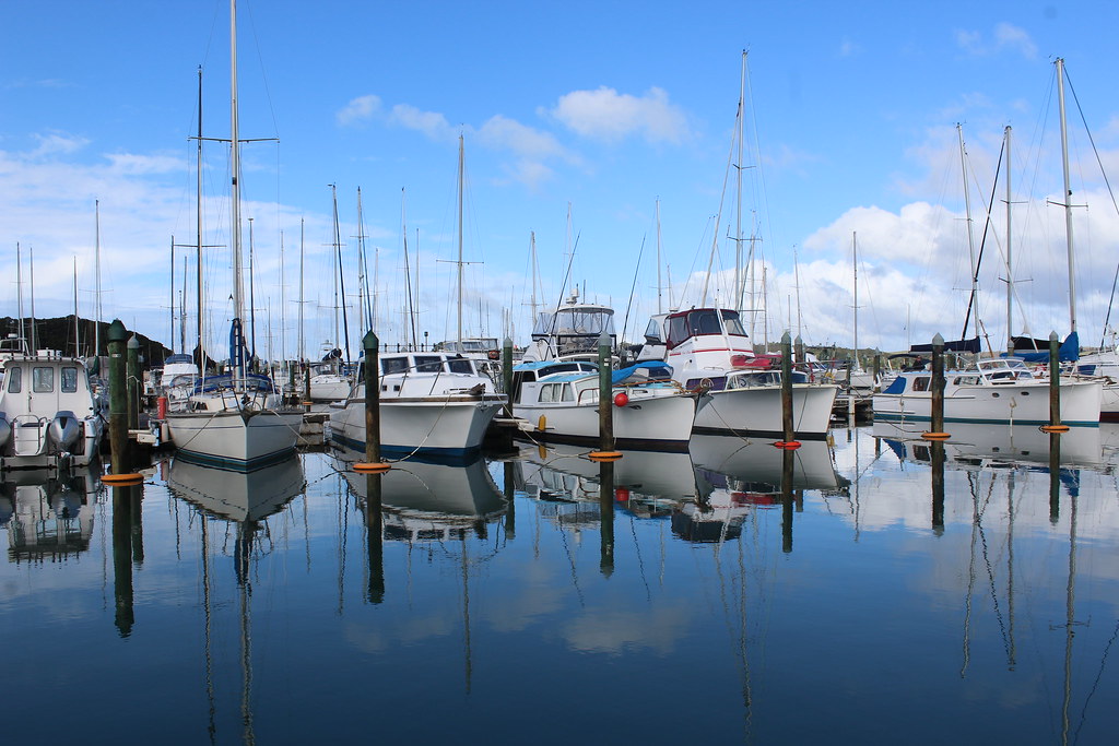 Boats moored at Kerikeri cruising club Amy Franks Flickr