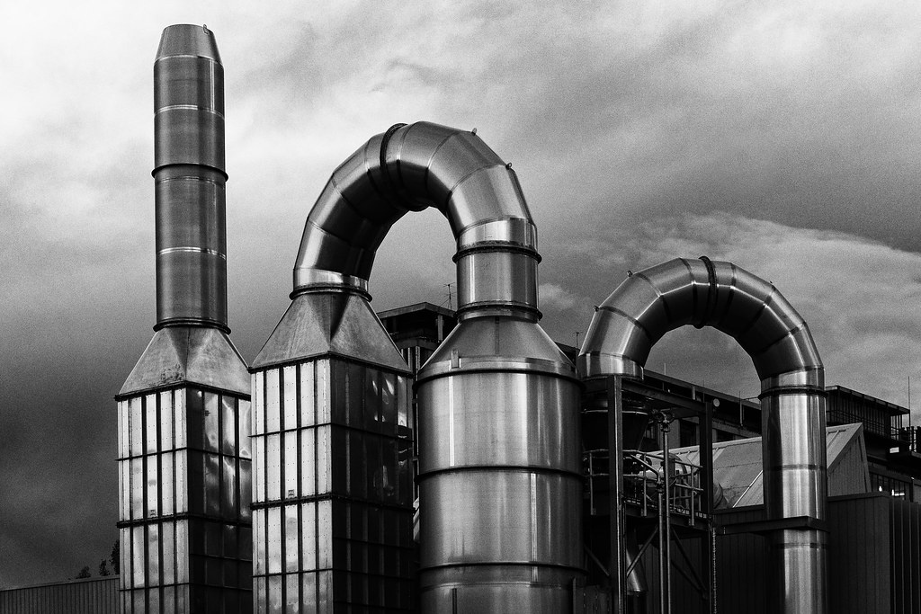 Ducts. Industrial ducts at University of Canterbury. Malcolm Grant