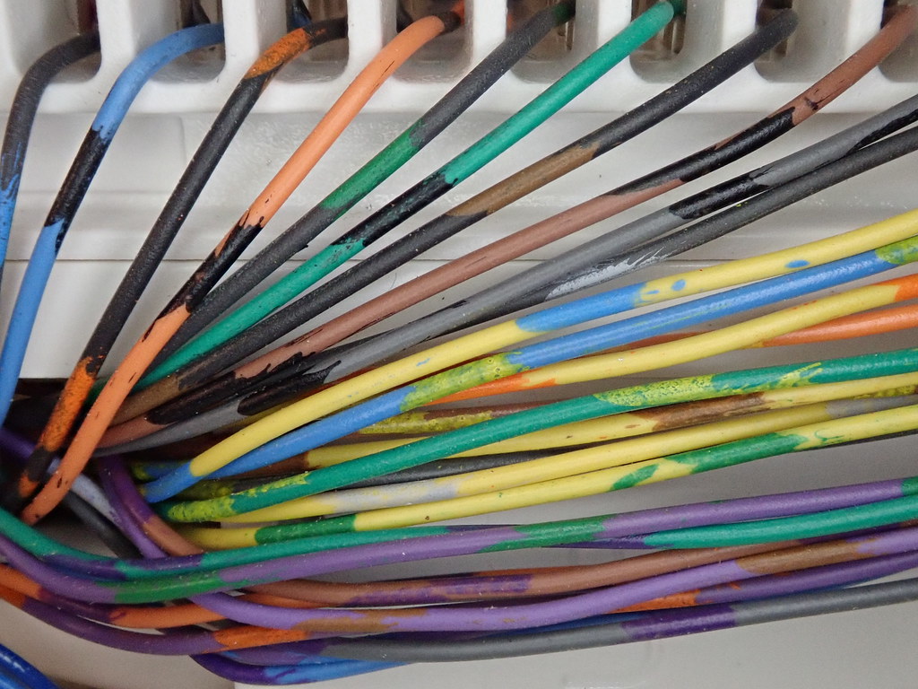 Plastic insulation Wires coated in plastic insulation rout… Flickr
