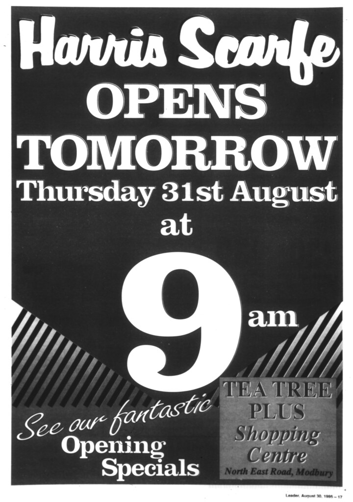 Harris Scarfe Tea Tree Plus Leader Messenger August 1995… Flickr