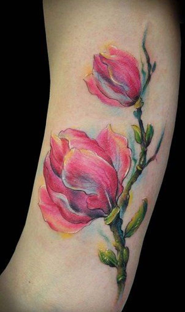 Flower Tattoos : Realistic Magnolia Flower Tattoo For Legs… | Flickr 1011_x_600_jpg