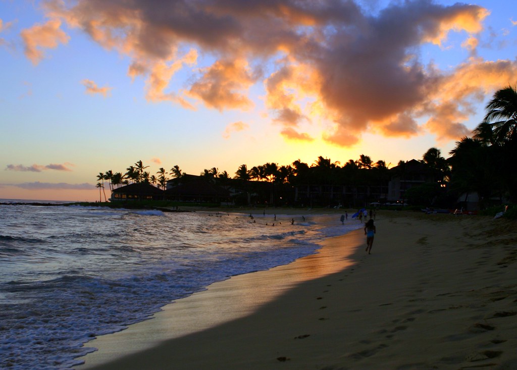 Poipu Sunset Our honeymoon was located at one of the most … Flickr