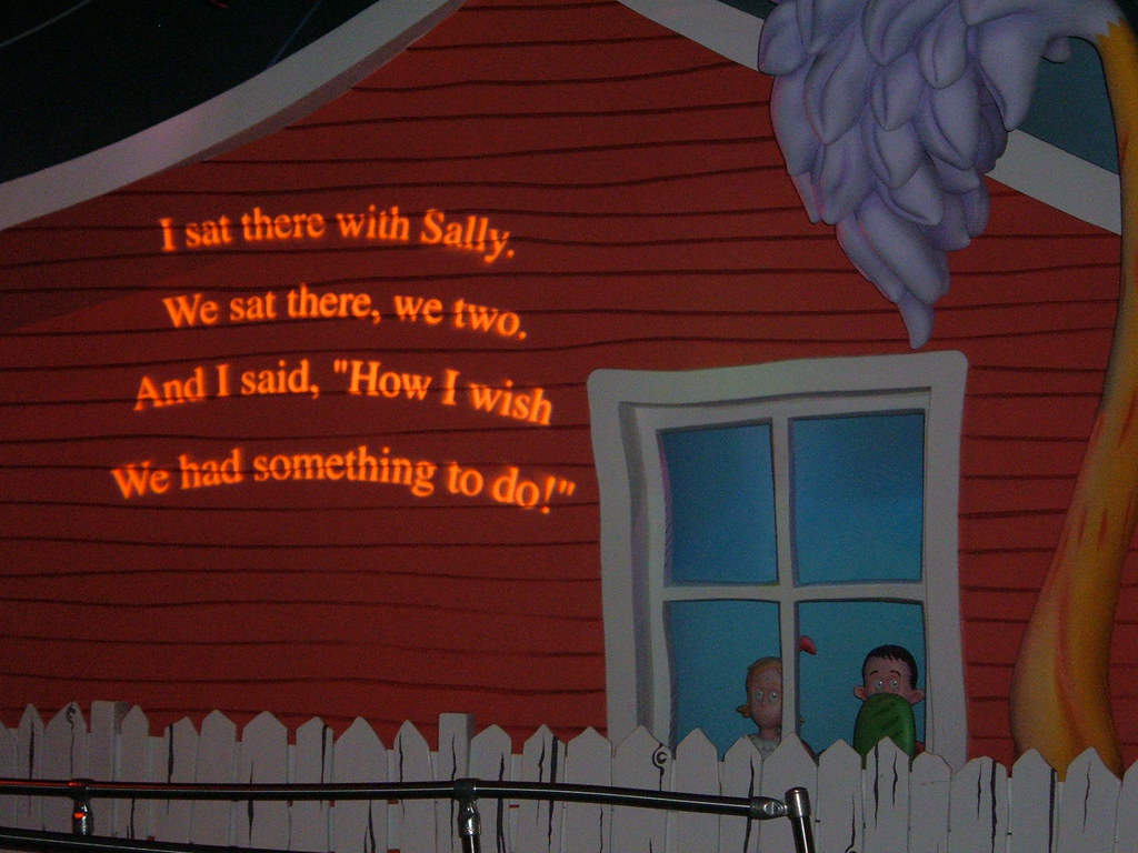 Universal IOA Cat In The Hat Ride In the long long queue… Flickr